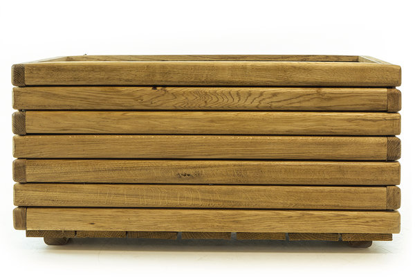 Pflanzkasten Serie "Akzent", Eichenholz, 80 x 40 x 40 cm