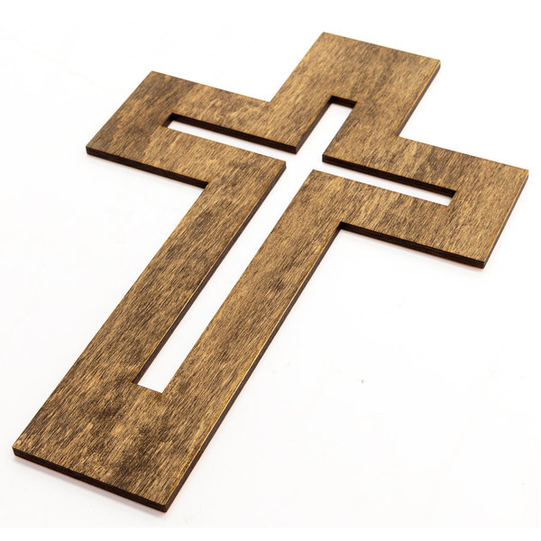 Holz Kreuz 27,5 x 40 cm, selbstklebend