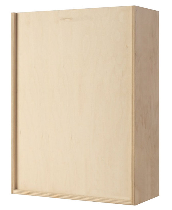 Holzkiste mit Schiebedeckel, 40 x 30 x 10 cm
