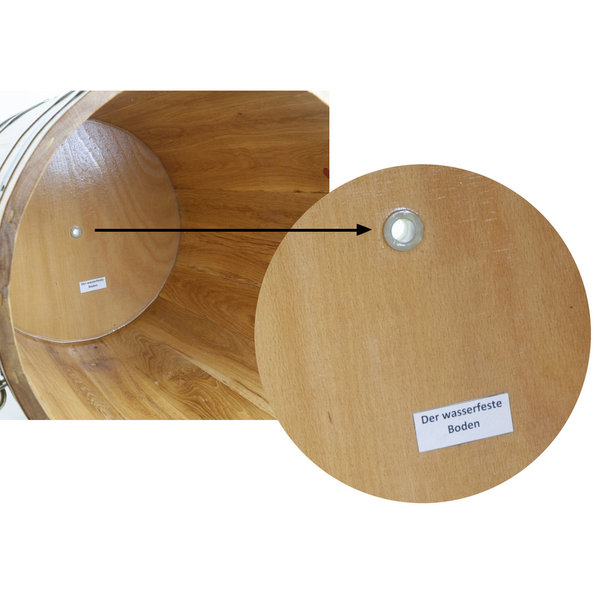 Pflanzkübel HolzFee Premium Q | 42 x 42 x H30 cm | Eichenholz klar lackiert