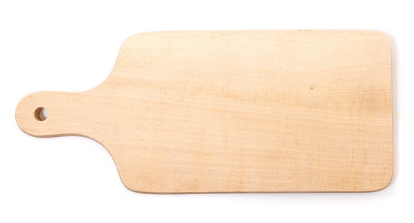 Frühstücksbrettchen mit Stielgriff 6-er Pack | Buchenholz 32 x 13 x 1,6 cm